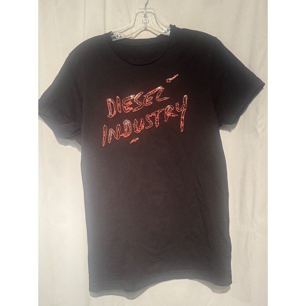 Diesel  T-Diegos graphic Logo print crew neck T-Shirt Women’s Size L Black